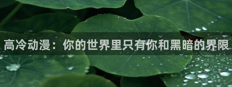 最新里番漫画：高冷动漫：你的世界里只有你和黑暗的界限